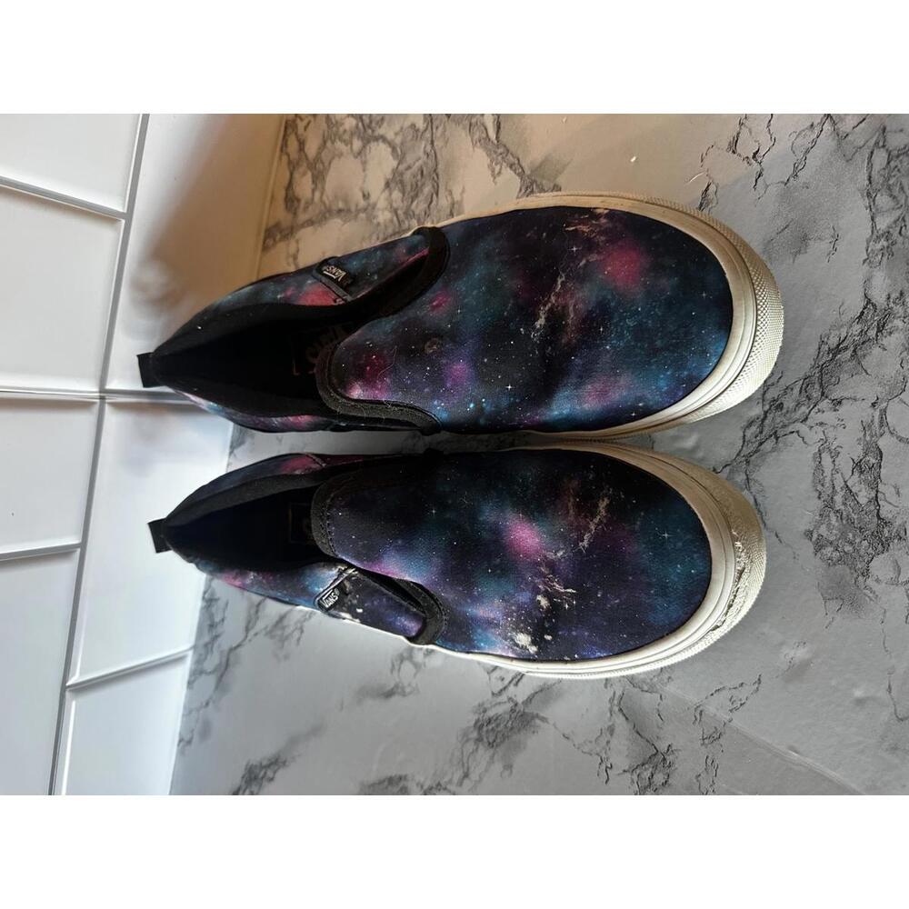 Vans Slip-On Shoes with Galaxy Print- Misses 4